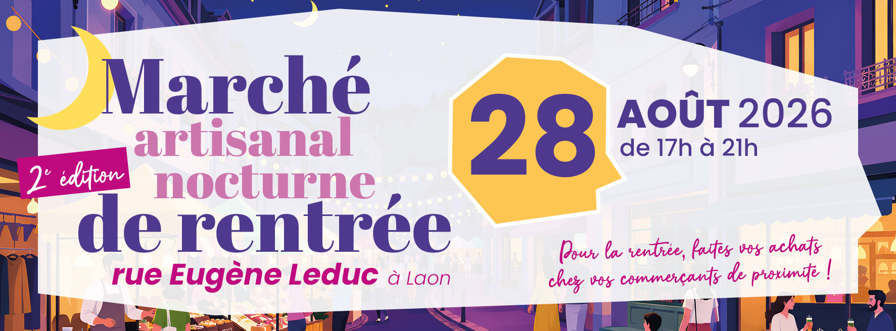 Banniere Marché nocturne rentrée 2026